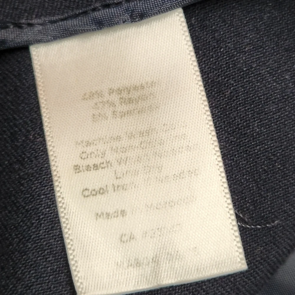 Talbots Pants Straight Leg High Waist Navy Blue, Size 10 Petite - Picture 14 of 14